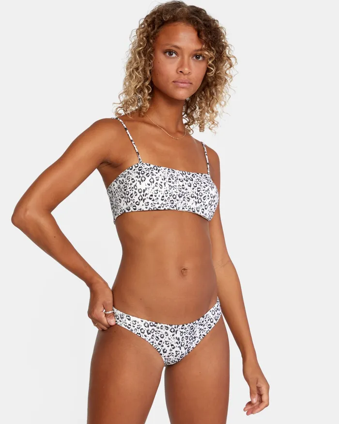 RVCA Womens Bikini Bottoms Animal Instincts Printed LowRise Cheeky Bikini Bottom Cloud Clo Gift 4 You