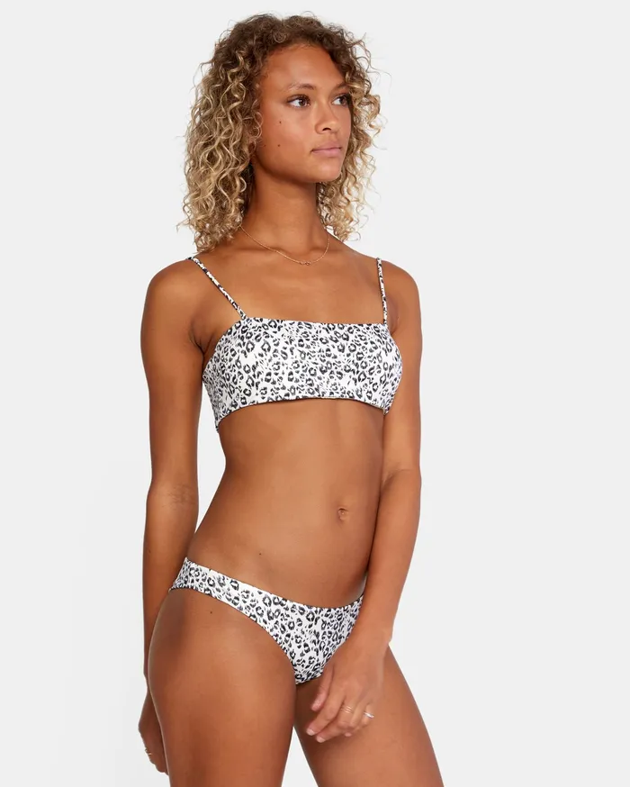RVCA Womens Bikini Bottoms Animal Instincts Printed LowRise Cheeky Bikini Bottom Cloud Clo Gift 4 You