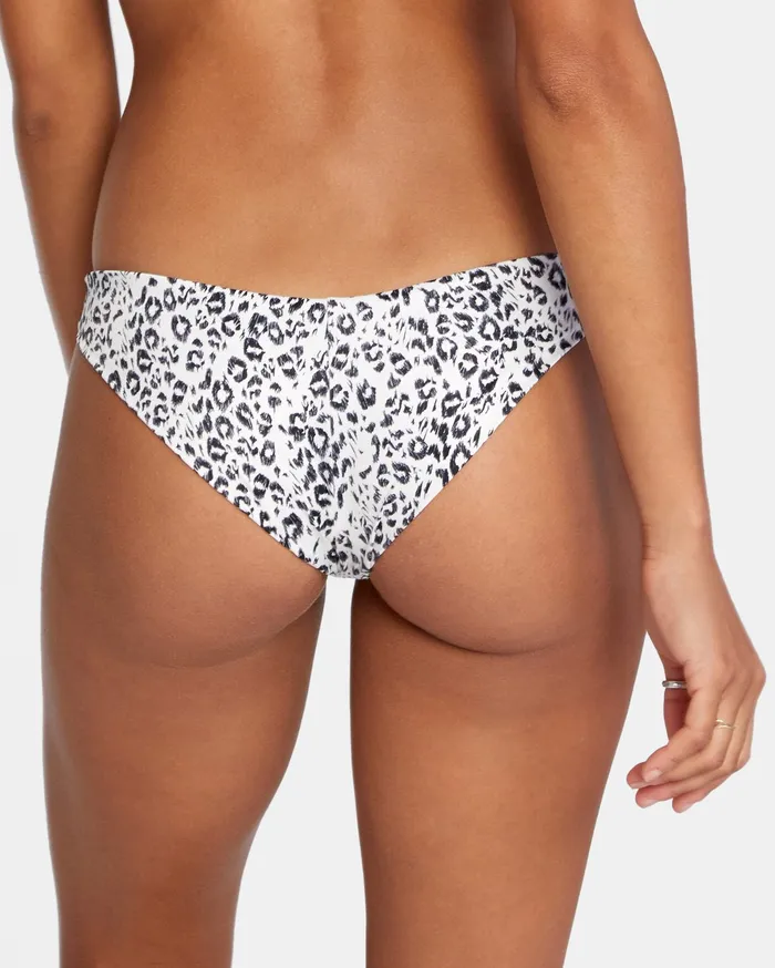 RVCA Womens Bikini Bottoms Animal Instincts Printed LowRise Cheeky Bikini Bottom Cloud Clo Gift 4 You