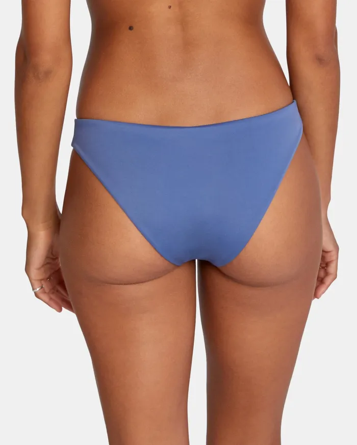 RVCA Womens Bikini Bottoms Solid LowRise Medium Coverage Bikini Bottom Neptune Blue Bnq0 Gift 4 You