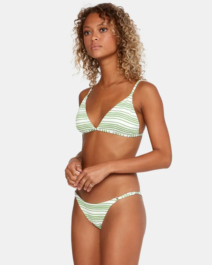 RVCA Womens Bikini Bottoms Ziggy Textured MidRise French Bikini Bottom Bright White Bwh Gift Ideas