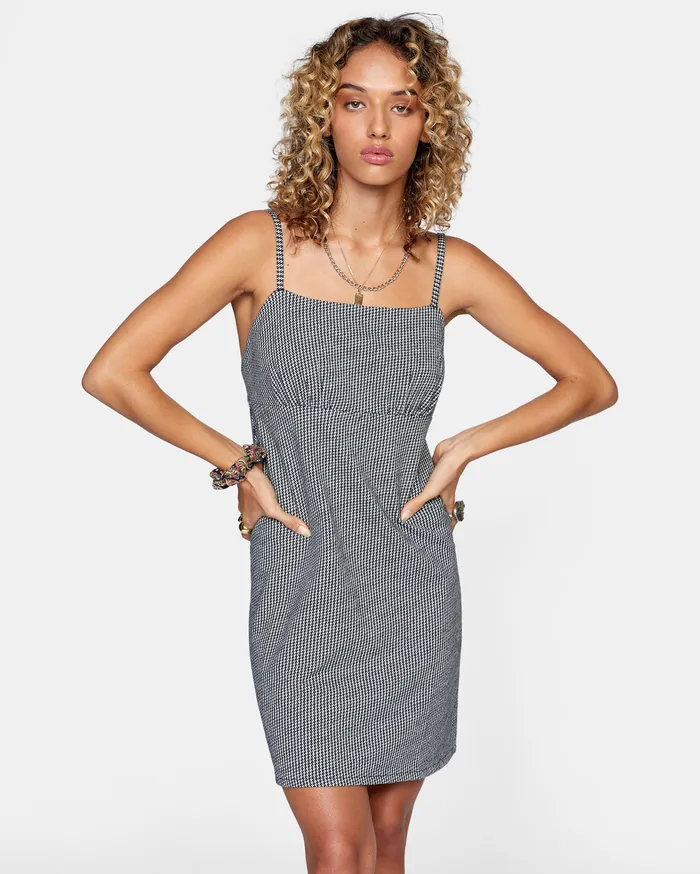 RVCA Womens Dresses All Time Tank Dress True Black Tub