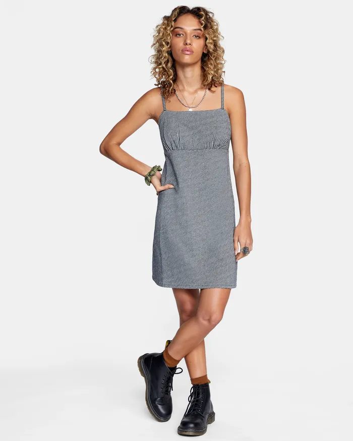 RVCA Womens Dresses All Time Tank Dress True Black Tub
