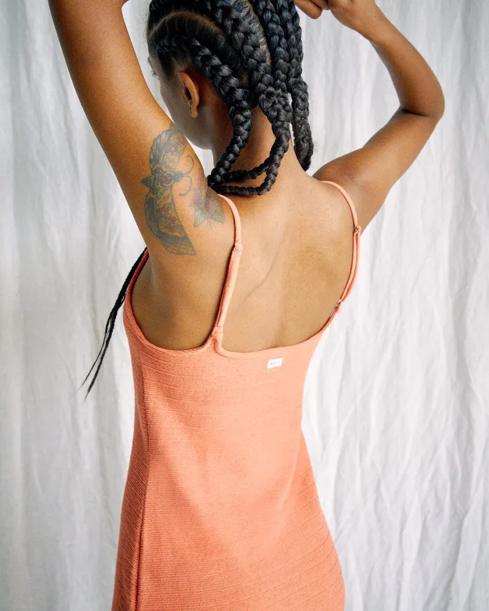 RVCA Womens Dresses Camille Rowe Frankie Tank Dress Spiced Coral Nlg0