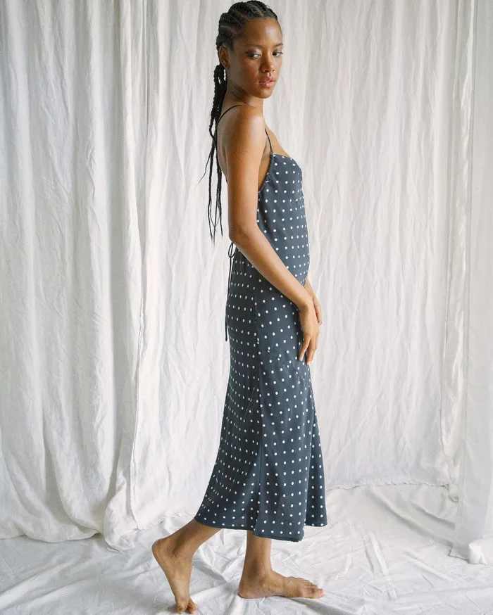 RVCA Womens Dresses Camille Rowe Phoebe Midi Dress Black Blk