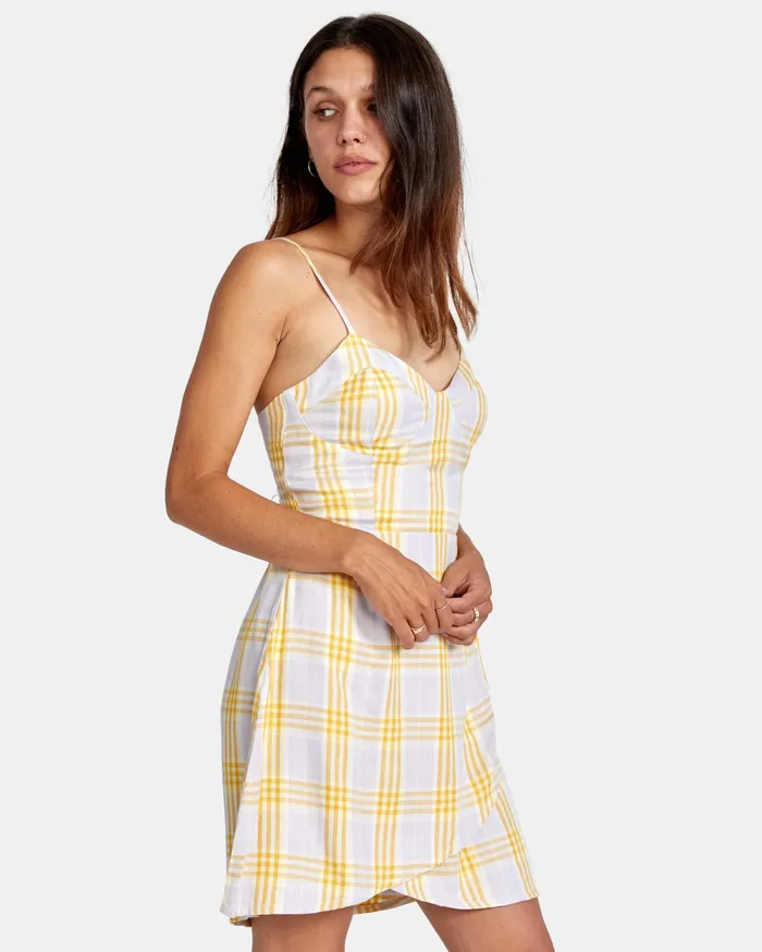 RVCA Womens Dresses First Class Tank Dress Lavender Lav