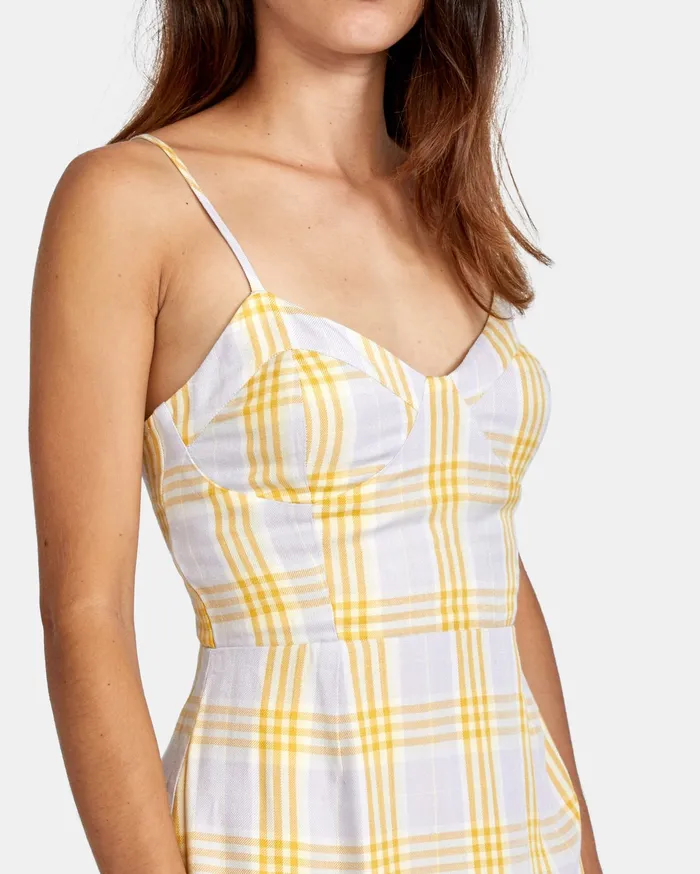 RVCA Womens Dresses First Class Tank Dress Lavender Lav
