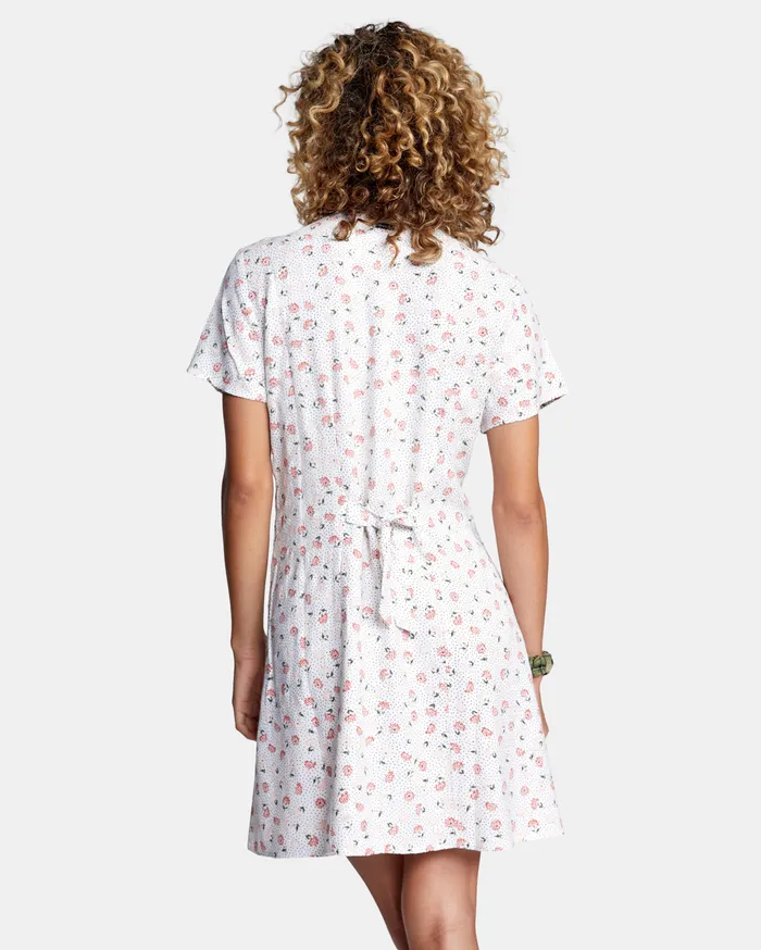 RVCA Womens Dresses Once More Mini Dress Cloud Clo