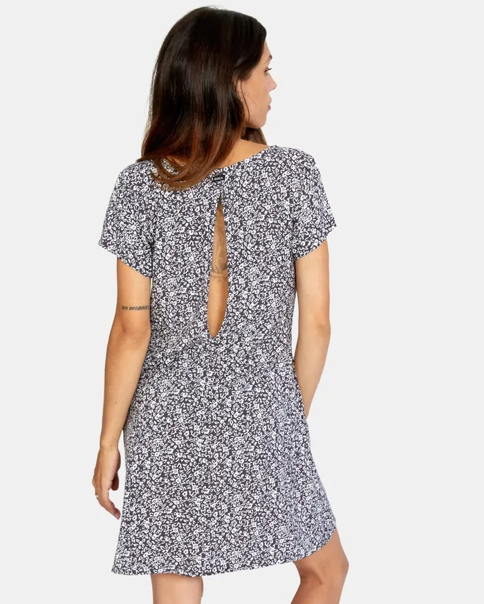 RVCA Womens Dresses Peak It Dress Iron Iro
