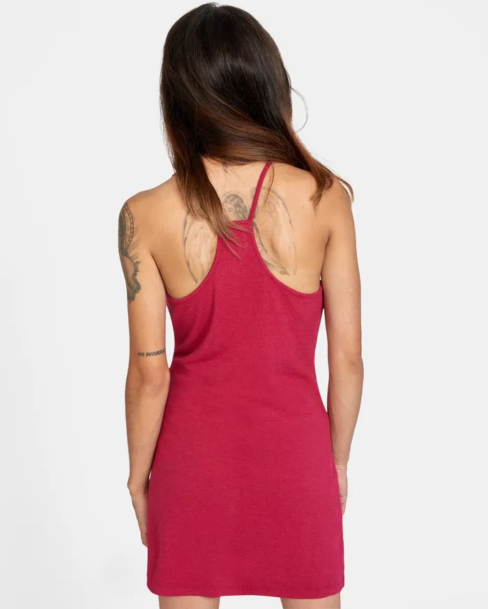 RVCA Womens Dresses Save It Dress Cranberry Crn