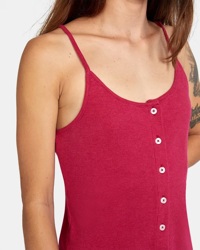 RVCA Womens Dresses Save It Dress Cranberry Crn