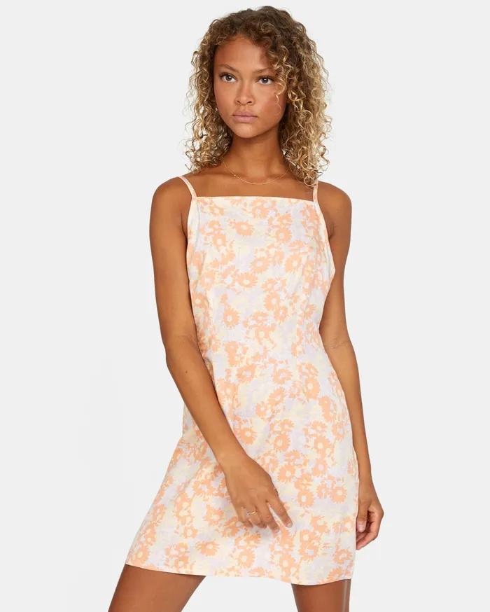 RVCA Womens Dresses Timeout Dress Pale Mauve Pal