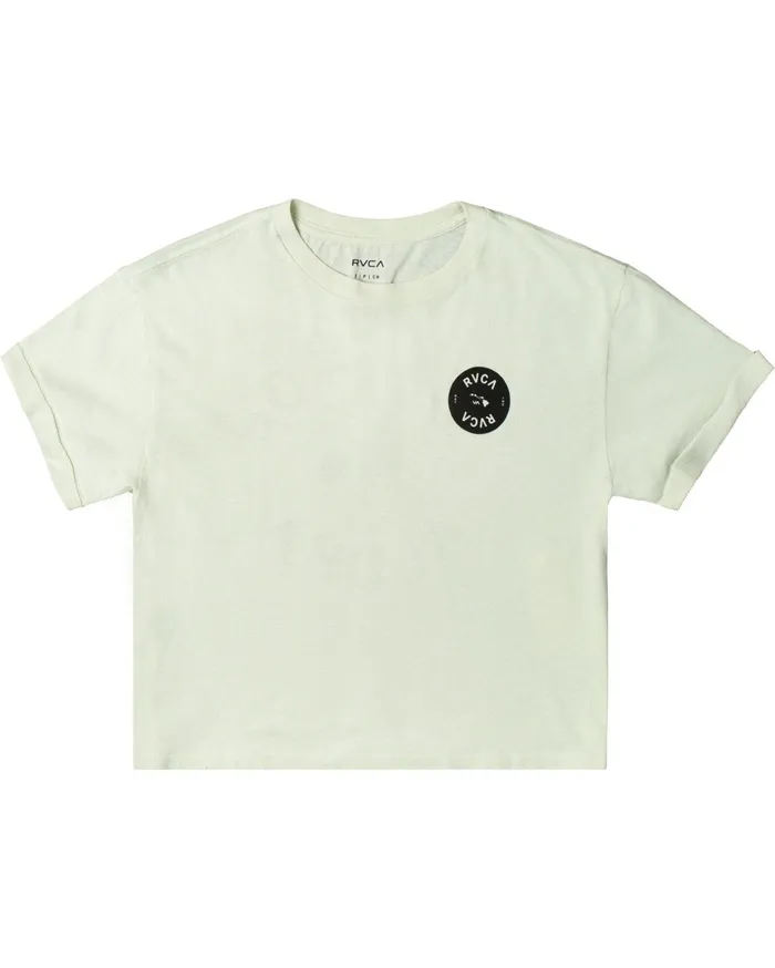RVCA Womens Graphic Tees Aloha Balance Tee Cool Mint Clm