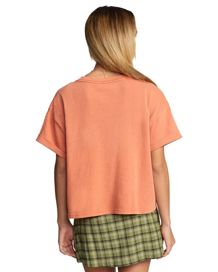 RVCA Womens Graphic Tees Annex Tee Cocoa Cca