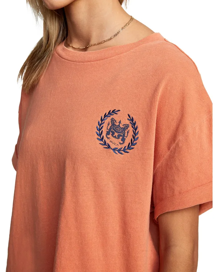 RVCA Womens Graphic Tees Annex Tee Cocoa Cca