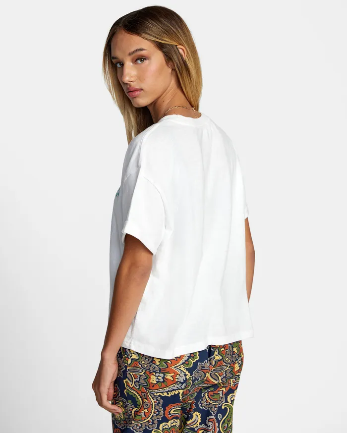 RVCA Womens Graphic Tees Annex Tee Vintage White Vwt