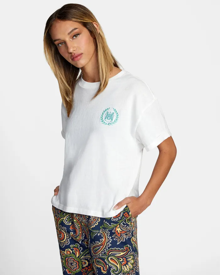 RVCA Womens Graphic Tees Annex Tee Vintage White Vwt