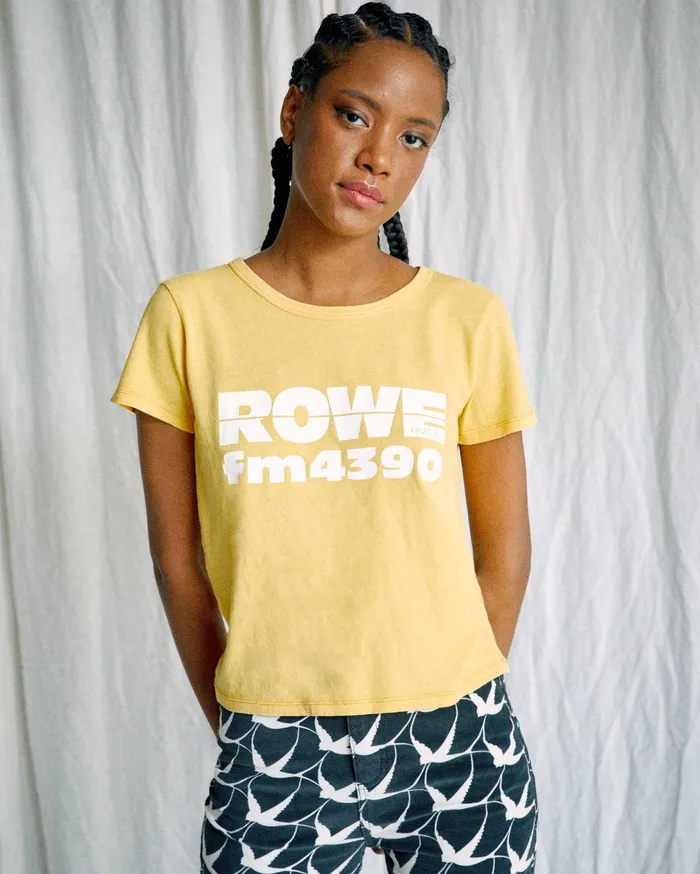 RVCA Womens Graphic Tees Camille Rowe Fm 4390 TShirt Gold Gol