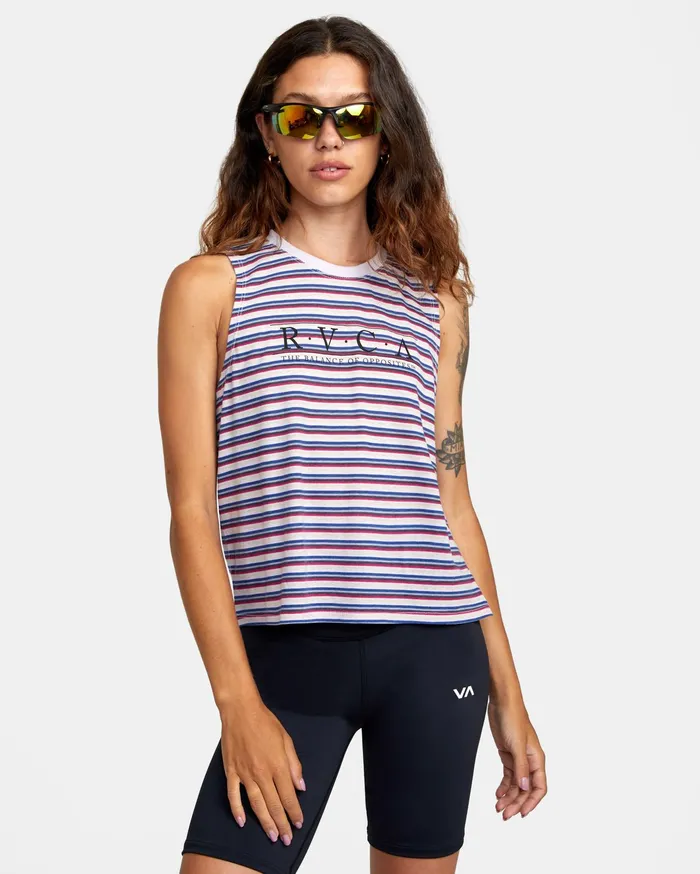 RVCA Womens Graphic Tees Constructed Tank Top Lavender Lav