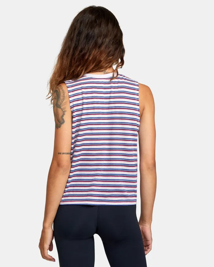 RVCA Womens Graphic Tees Constructed Tank Top Lavender Lav