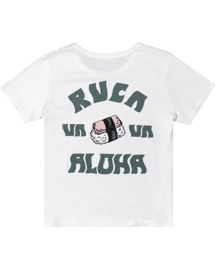 RVCA Womens Graphic Tees Hawaii Matus Aloha Ii Tee Vintage White Vwt