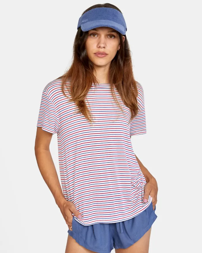 RVCA Womens Graphic Tees Recess 3 Tee Cranberry Crn