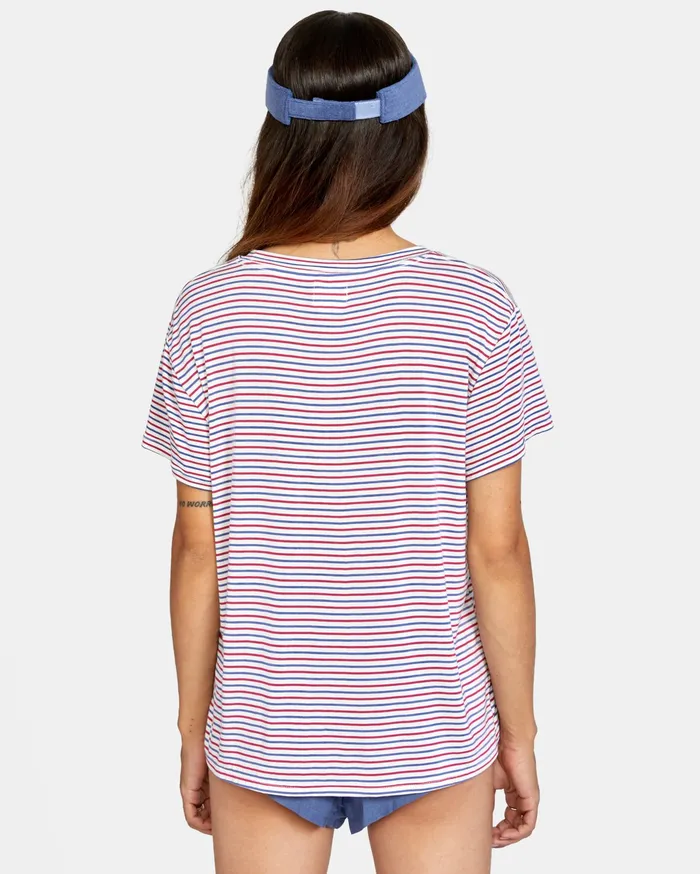 RVCA Womens Graphic Tees Recess 3 Tee Cranberry Crn