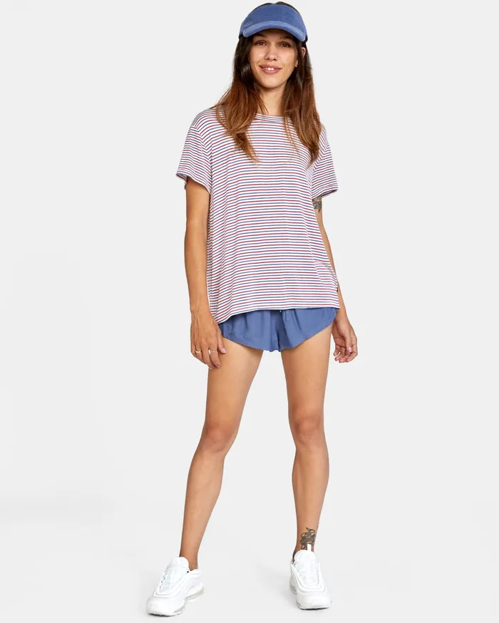 RVCA Womens Graphic Tees Recess 3 Tee Cranberry Crn