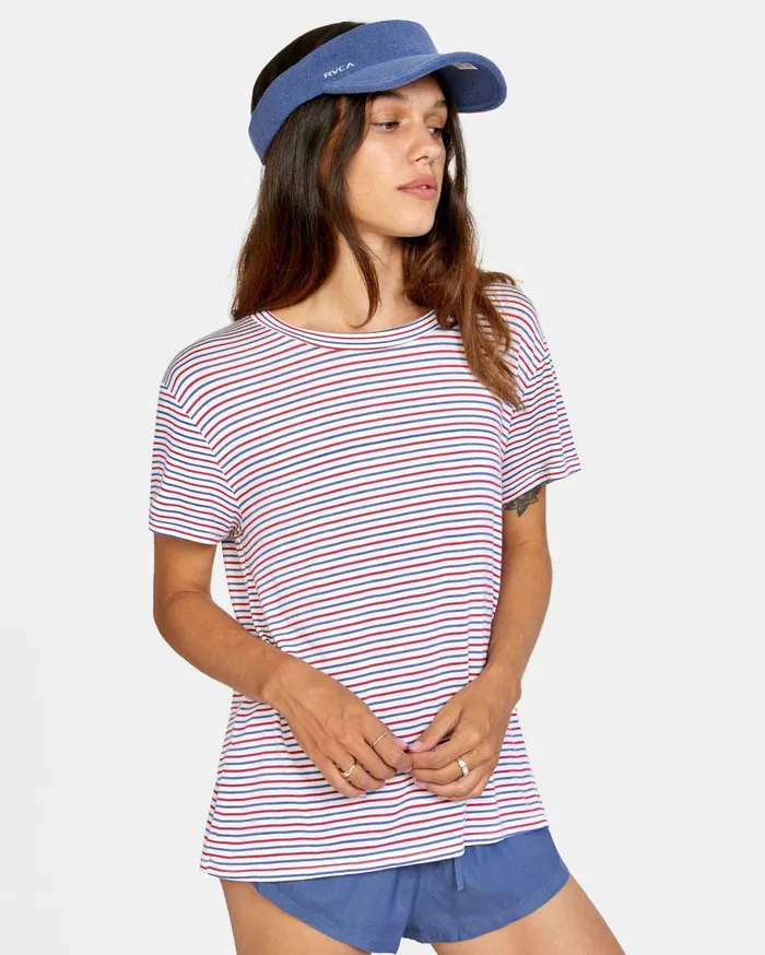 RVCA Womens Graphic Tees Recess 3 Tee Cranberry Crn