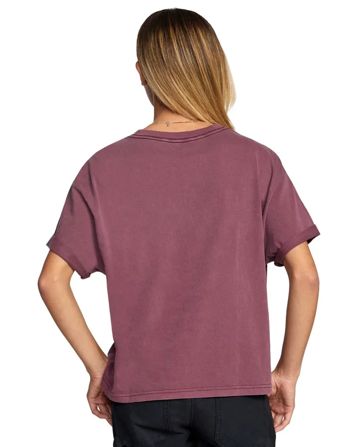 RVCA Womens Graphic Tees Roll It Tee Port Pto