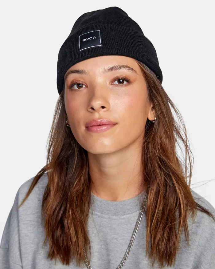 RVCA Womens Hats Essential Beanie True Black Tub Casaul
