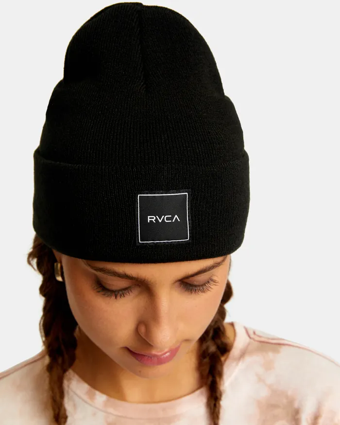 RVCA Womens Hats Essential Beanie True Black Tub Casaul