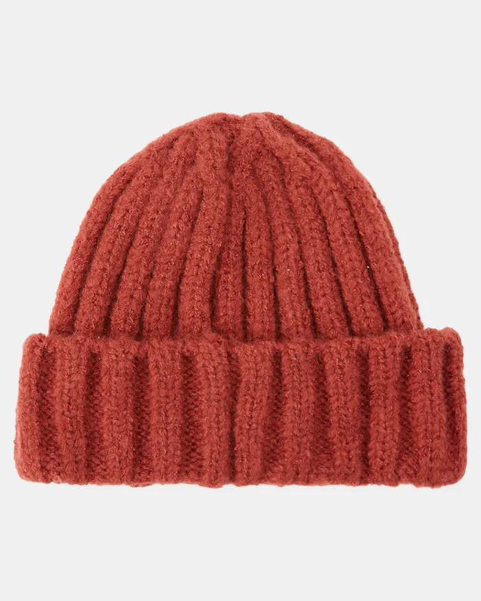 RVCA Womens Hats Warm Eyes Beanie Rosewood Rew On Sale