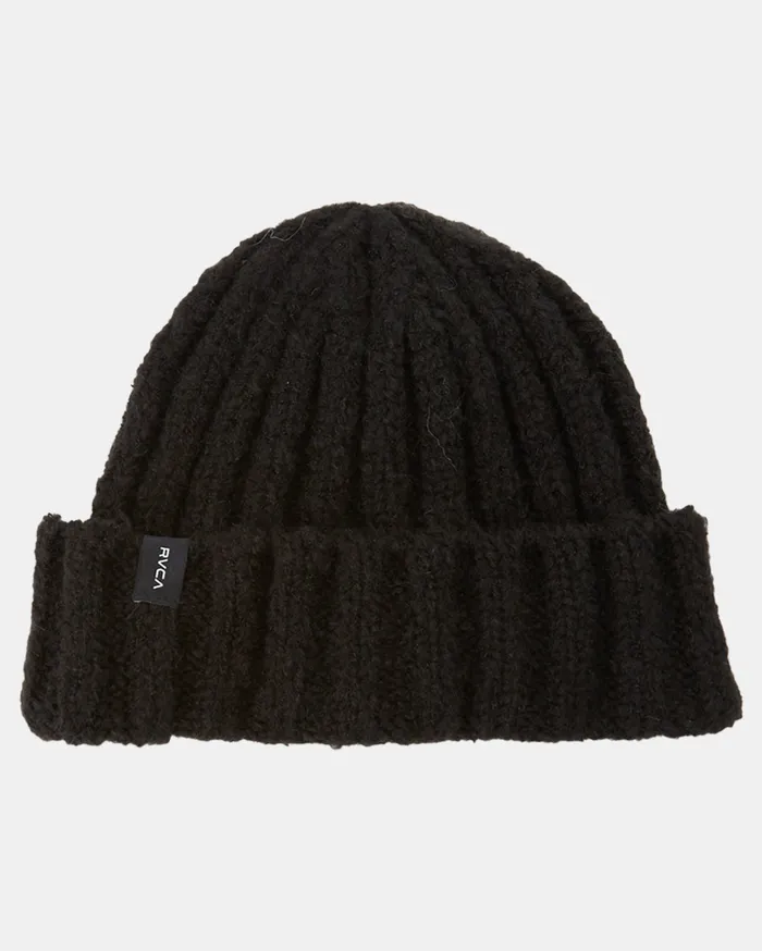 RVCA Womens Hats Warm Eyes Beanie True Black Tub Gift Ideas