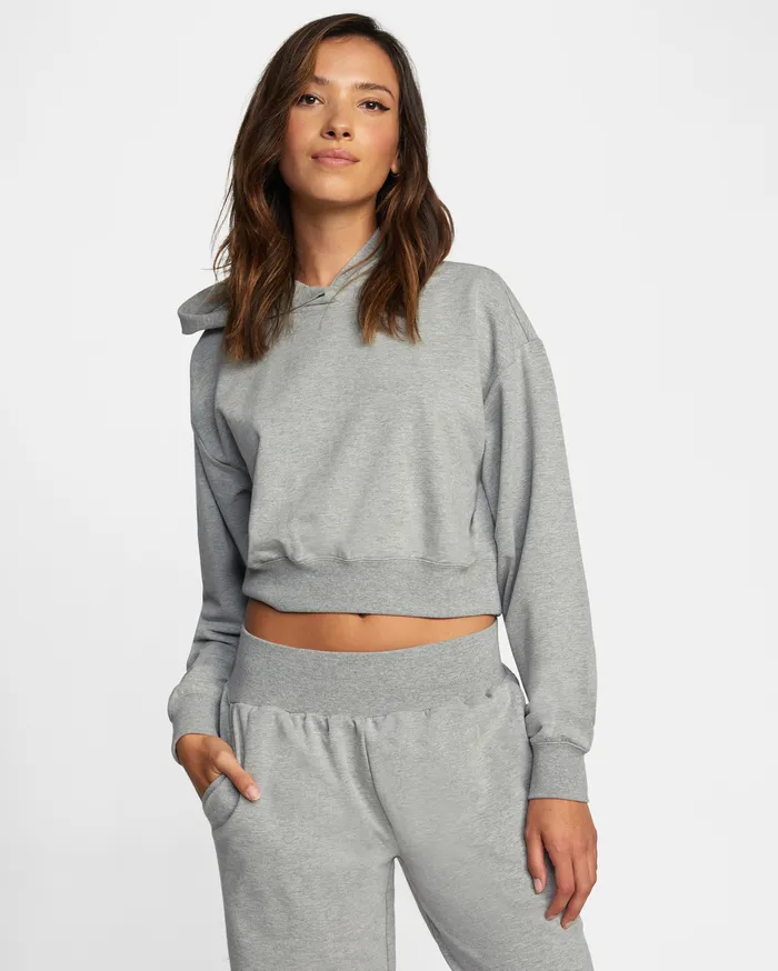 RVCA Womens Loungewear Rise Up Hoodie Heather Grey Hgr