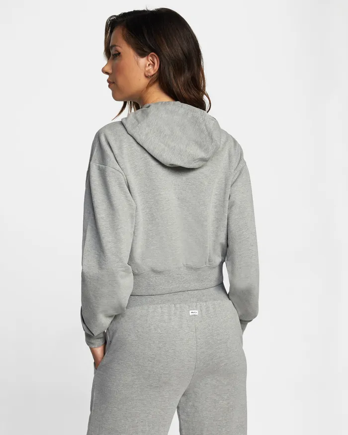 RVCA Womens Loungewear Rise Up Hoodie Heather Grey Hgr