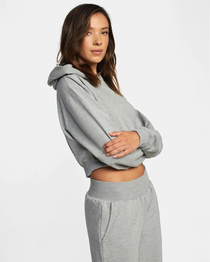 RVCA Womens Loungewear Rise Up Hoodie Heather Grey Hgr