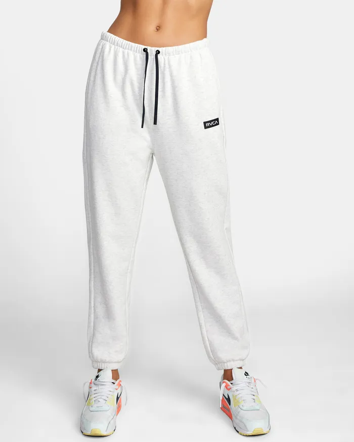 RVCA Womens Loungewear Va Essential Jogger Sweatpants Snow Marle Swm On Sale