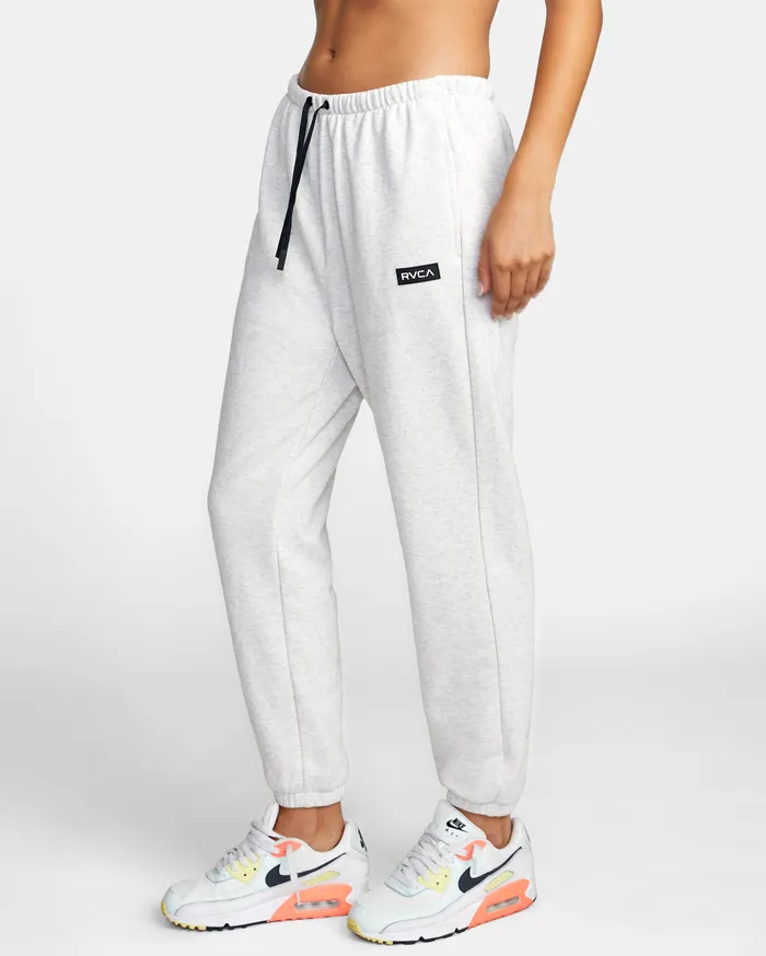RVCA Womens Loungewear Va Essential Jogger Sweatpants Snow Marle Swm On Sale
