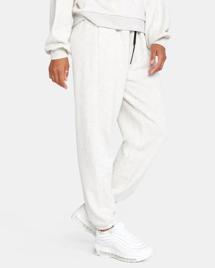 RVCA Womens Loungewear Va Essential Jogger Sweatpants Snow Marle Swm On Sale