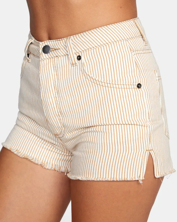 RVCA Womens Shorts Indi HighRise Denim Shorts Sunshine Ydj0 Near Me