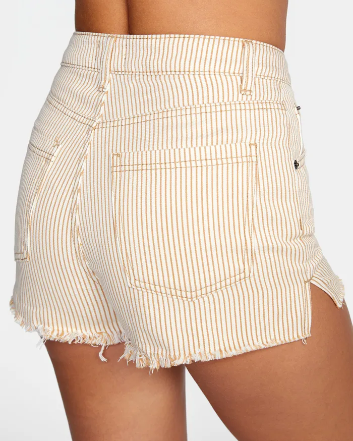 RVCA Womens Shorts Indi HighRise Denim Shorts Sunshine Ydj0 Near Me