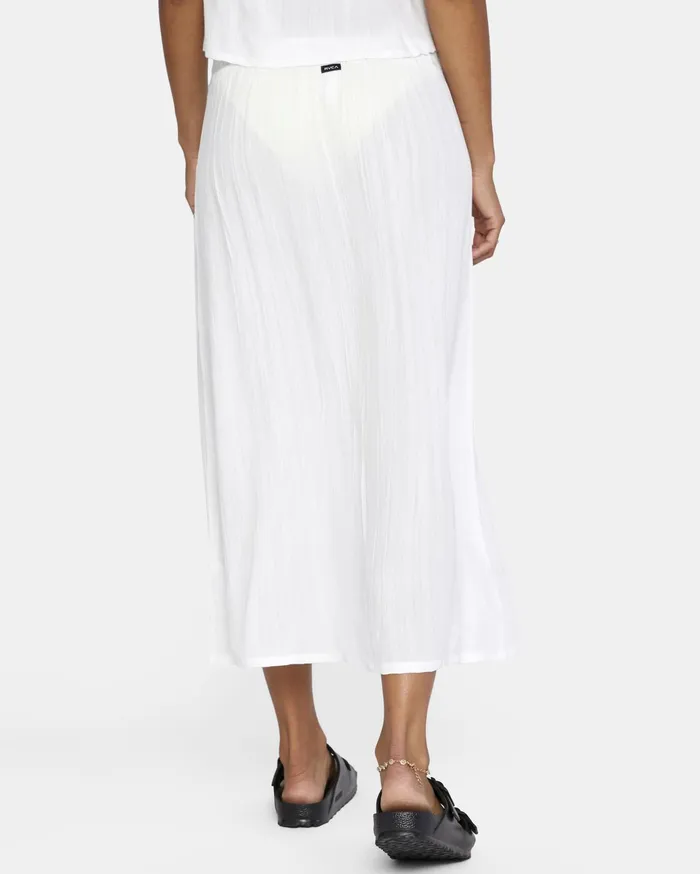 RVCA Womens Swimsuit Cover Ups After Hours Solid Skirt Bright White Bwh