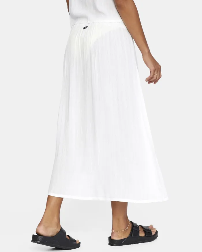 RVCA Womens Swimsuit Cover Ups After Hours Solid Skirt Bright White Bwh