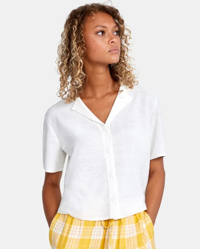 RVCA Womens Swimsuit Cover Ups Baseline Sweater Cloud Clo