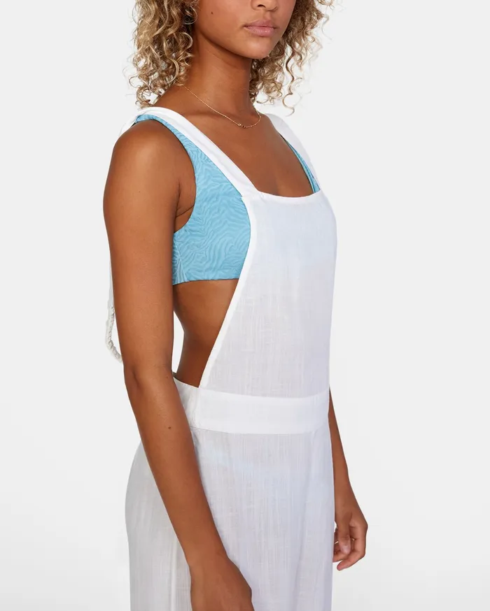 RVCA Womens Swimsuit Cover Ups Luminous Solid Jumper Bright White Bwh