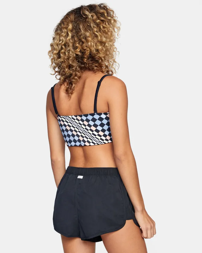 RVCA Womens Swimsuit Cover Ups Shorebreak Boardshorts Black Blk Cheap On Sale