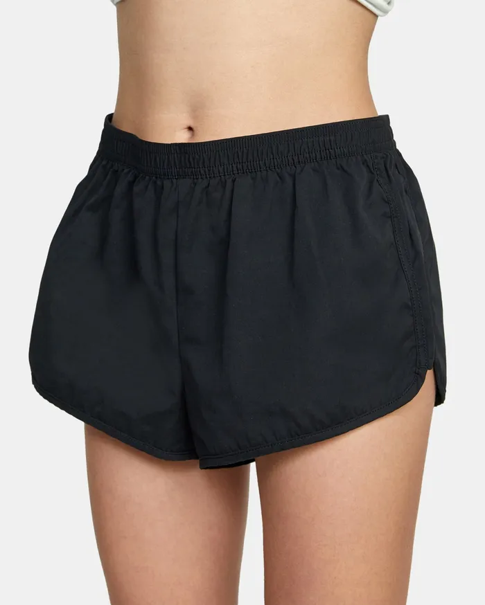 RVCA Womens Swimsuit Cover Ups Shorebreak Boardshorts Black Blk Cheap On Sale