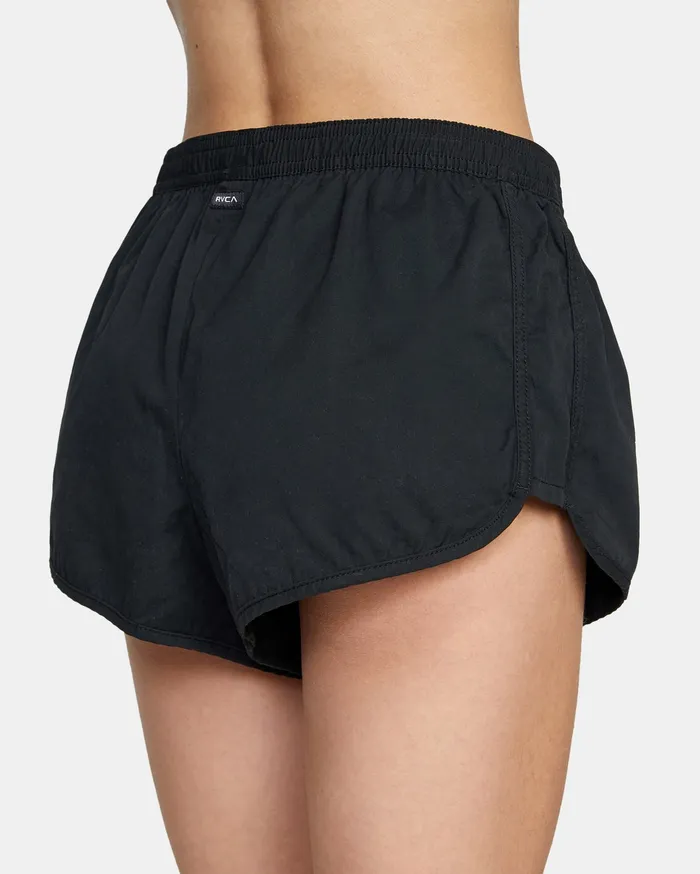 RVCA Womens Swimsuit Cover Ups Shorebreak Boardshorts Black Blk Cheap On Sale