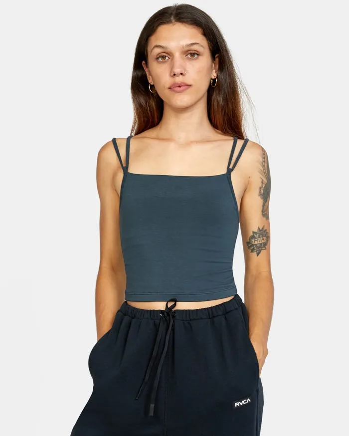RVCA Womens Tops Canary Tank Top Iron Iro